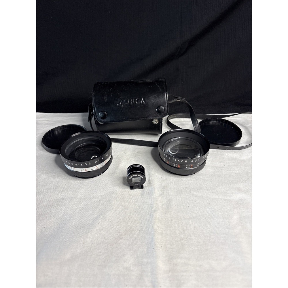 Yashica Yashikor Wide/Telephoto Auxiliary Lens Kit f/4 Screw Mount Manual Focus